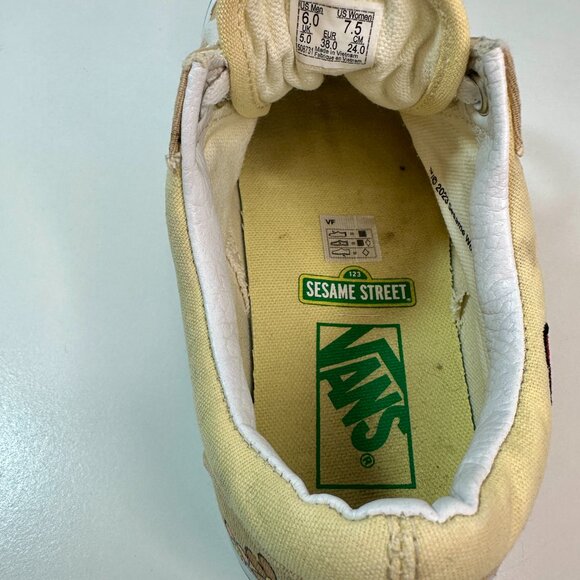 Vans X Sesame Street Old Skool Elmo Shoes Women's 7.5 / Men's 6 Floral Yellow - Picture 13 of 15